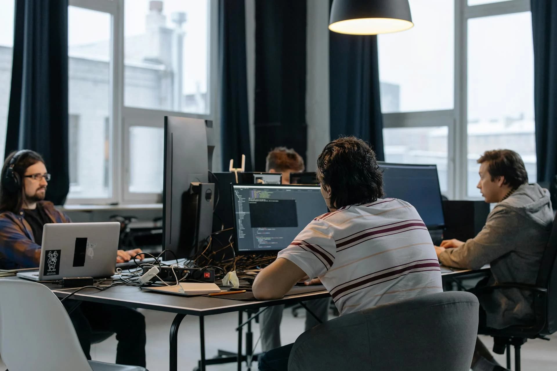Software development team building custom applications and digital solutions